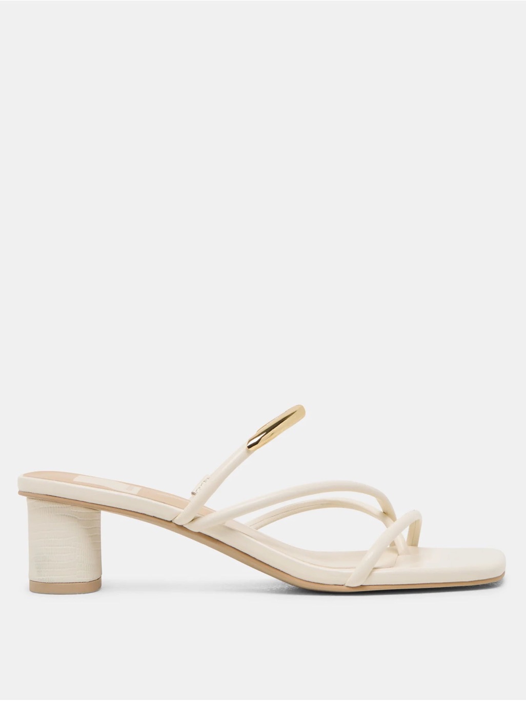 Dolce Vita Naira Heel In Off White Leather | Slightly Used